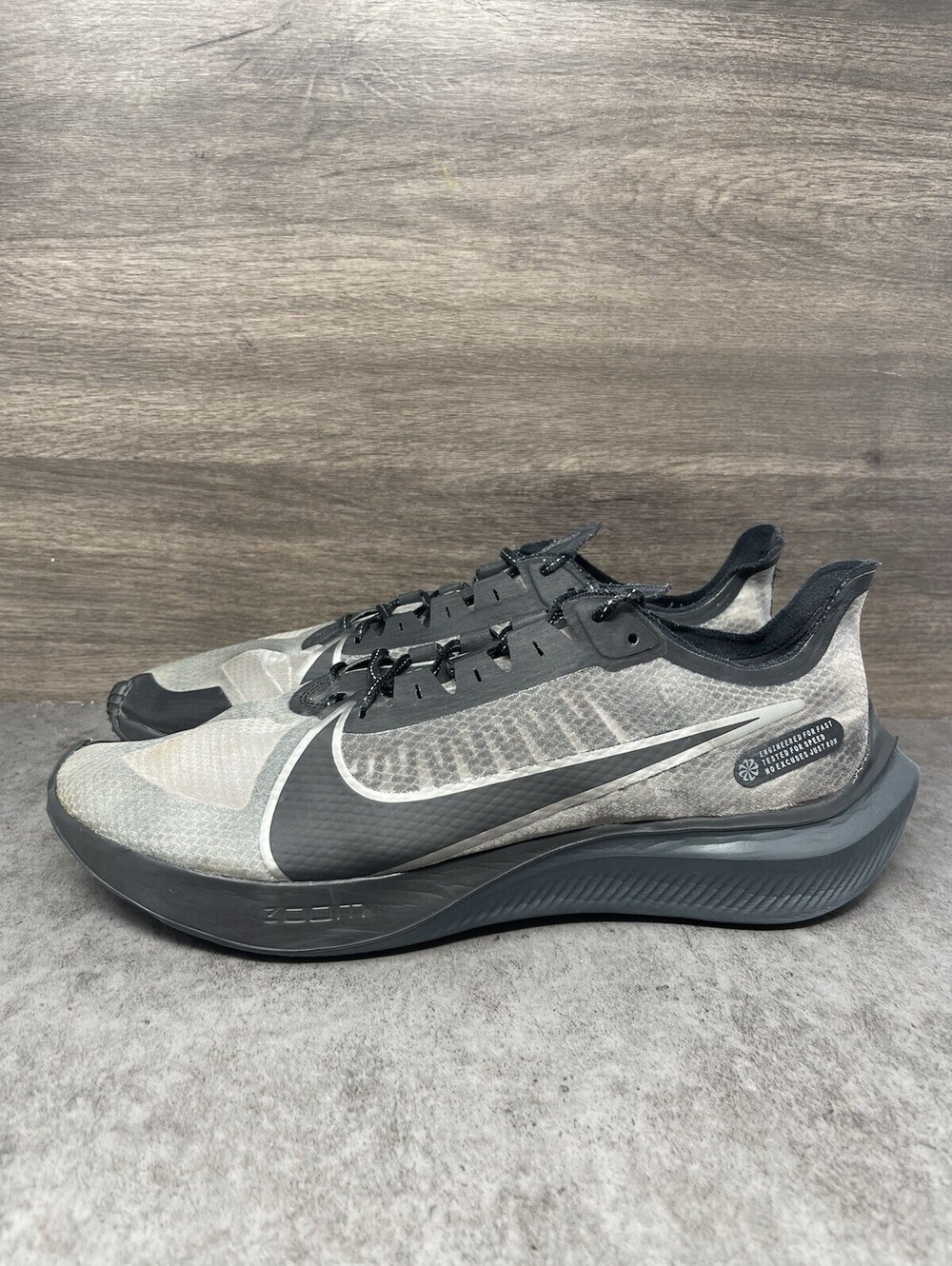 Nike Zoom Gravity Mens Size 13 Black Metallic Silver Running Shoes BQ3202 001